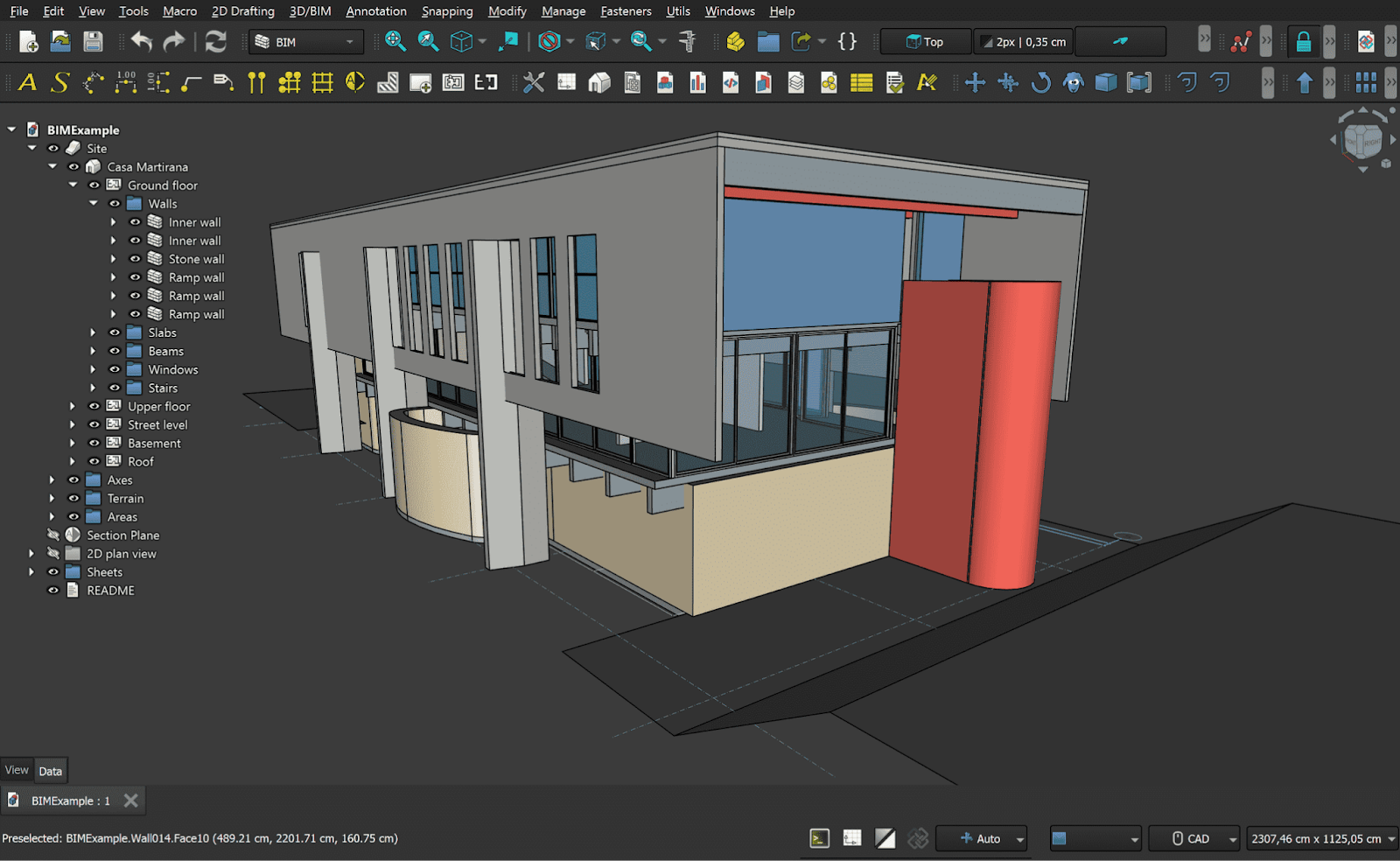 3D BIM model for MEP project planning.