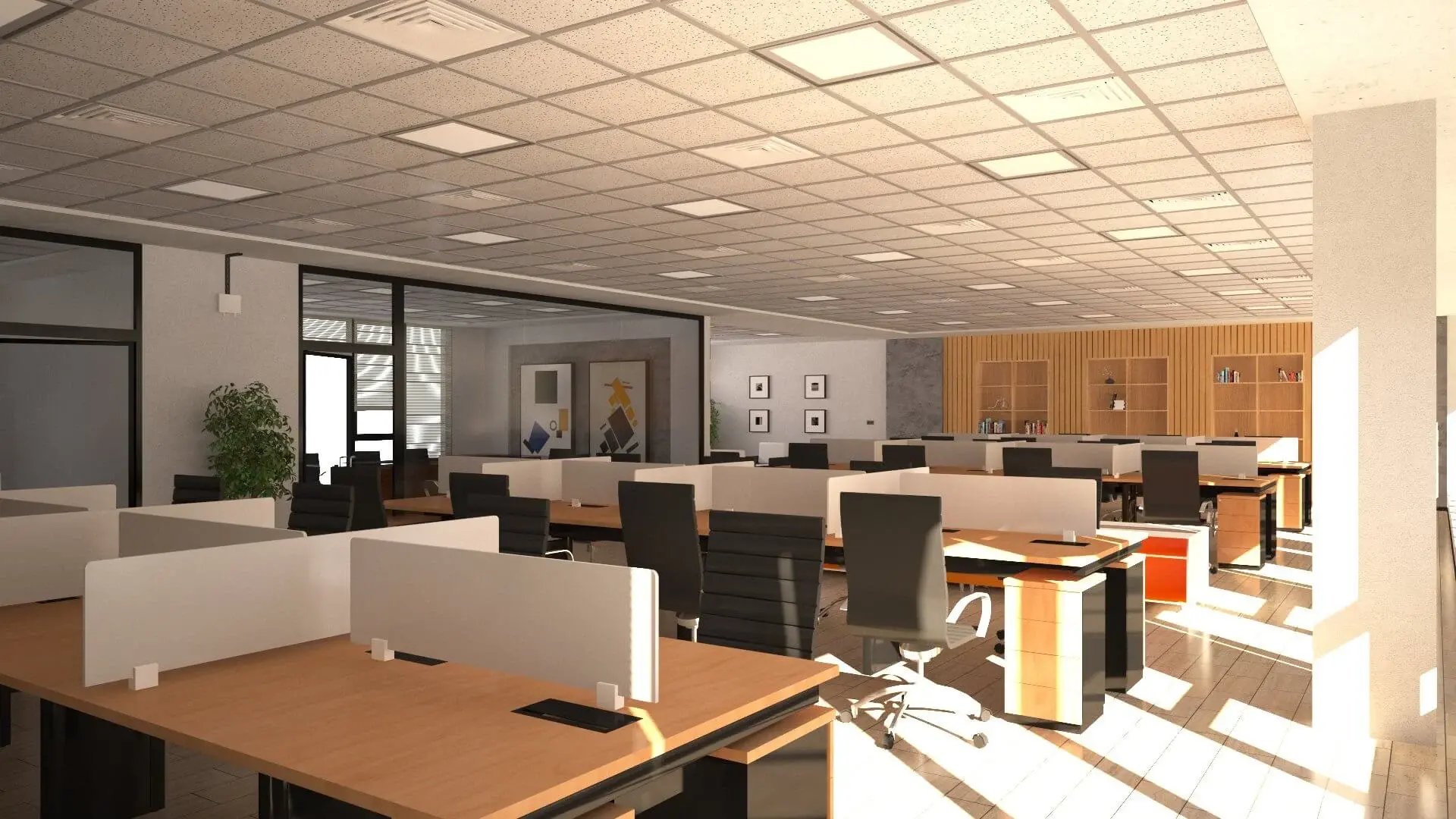 3D Model of a Commercial Office Space