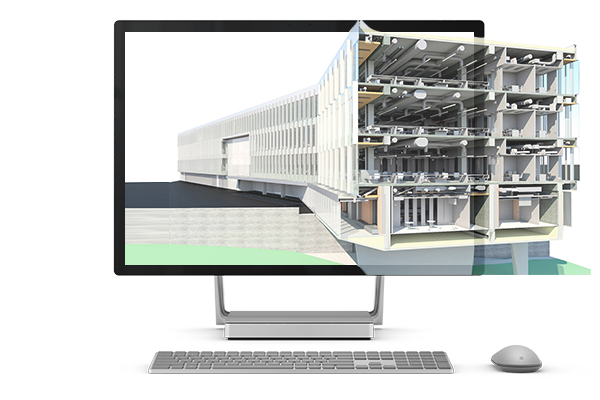 3D building section model