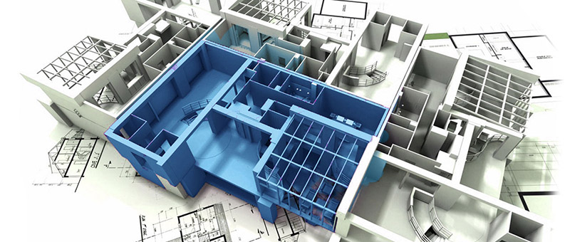 3D construction model of a building using BIM tool 