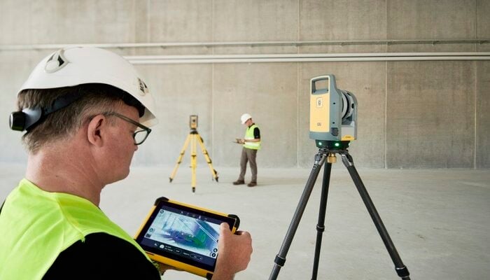 3D laser scanning in progress