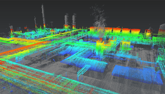 3D laser scanning of a refinery