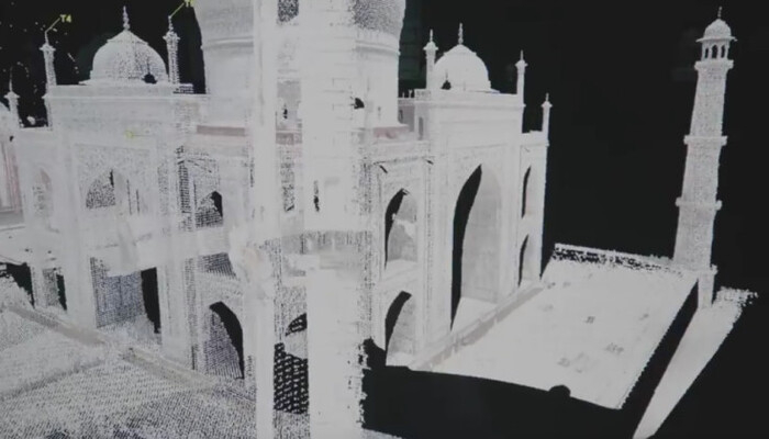 3D laser scanning of the Taj Mahal, India