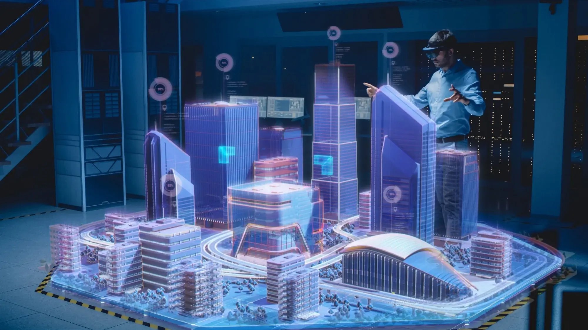 3D model illustrating AI-driven MEP infrastructure.