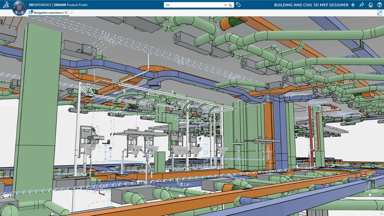 3D model of MEP building design.
