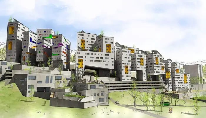 3D model of a housing complex