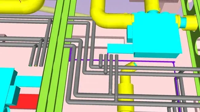 3D model of pipe connections