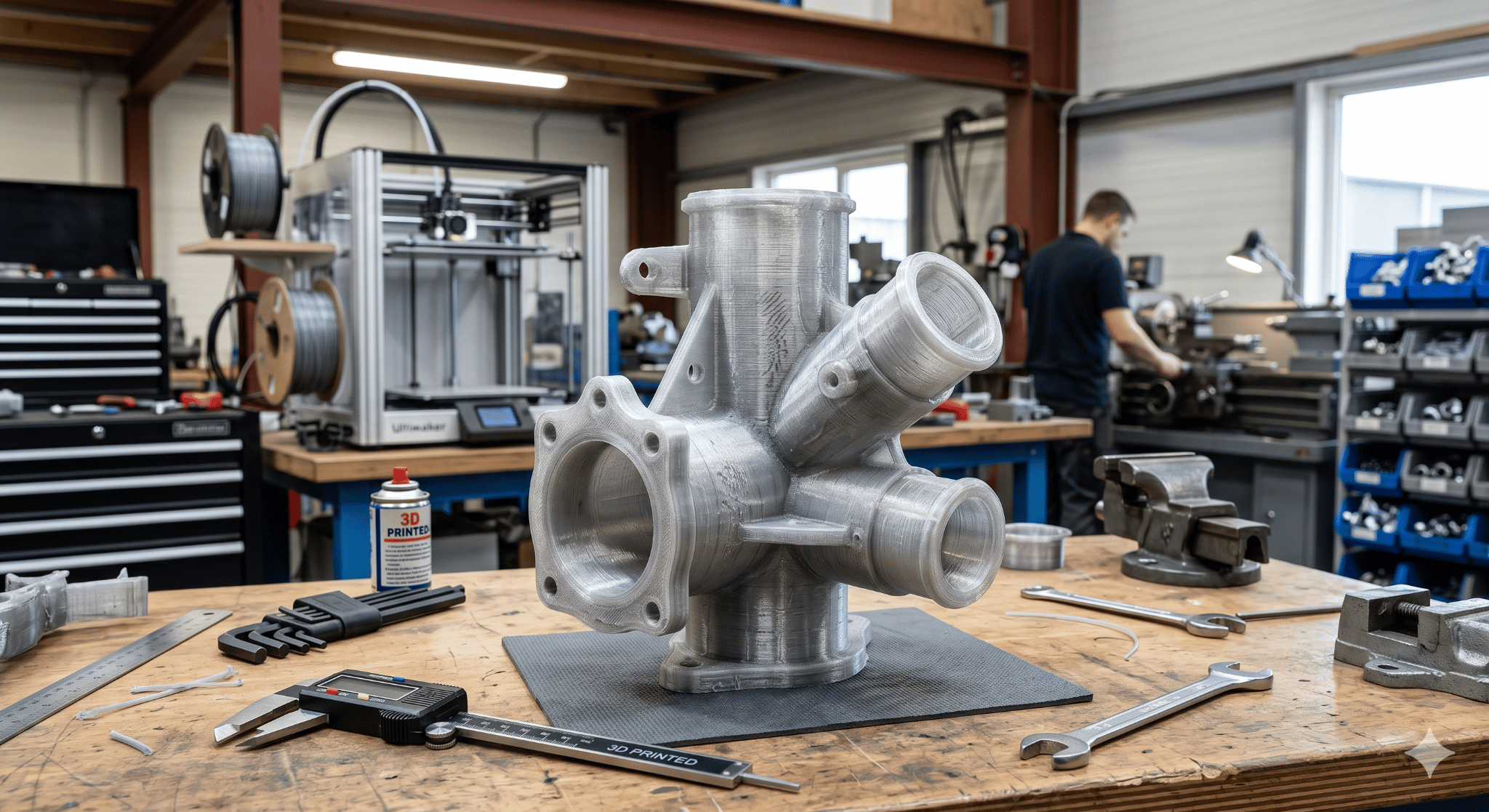 3D printed pipe junction model