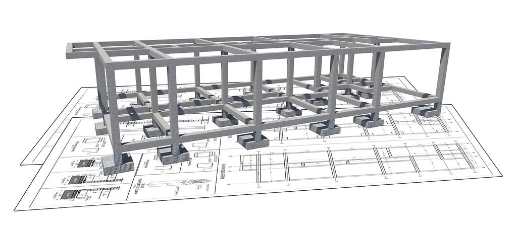 3D structural Revit model of a single-family house