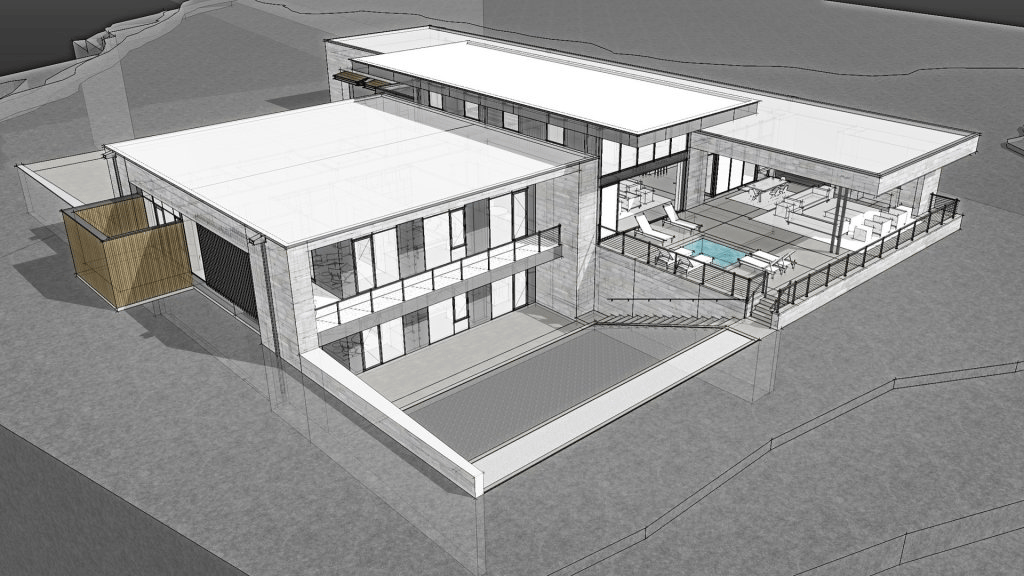 A 2D simulation of a project model