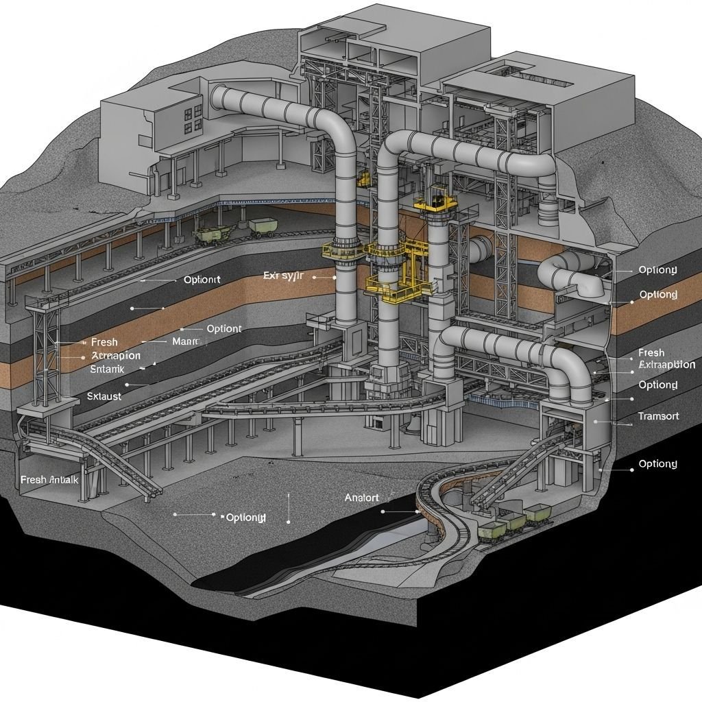 A 3D coal mine in BIM energy modelling.