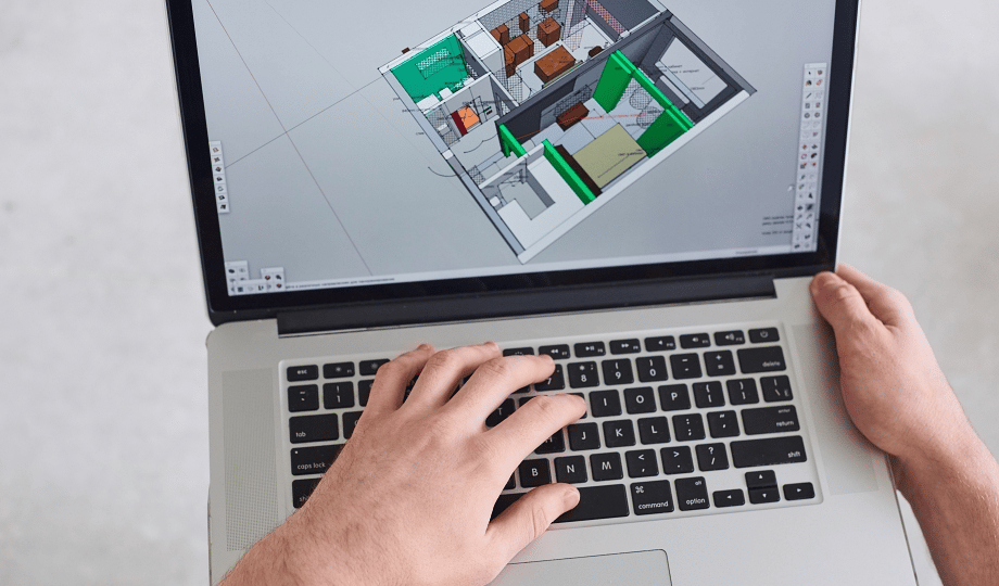 A 3D floor plan made in ArchiCAD