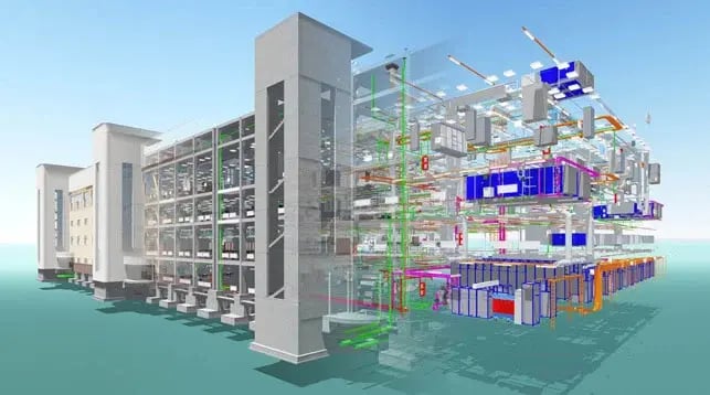 A 3D model created using BIM software