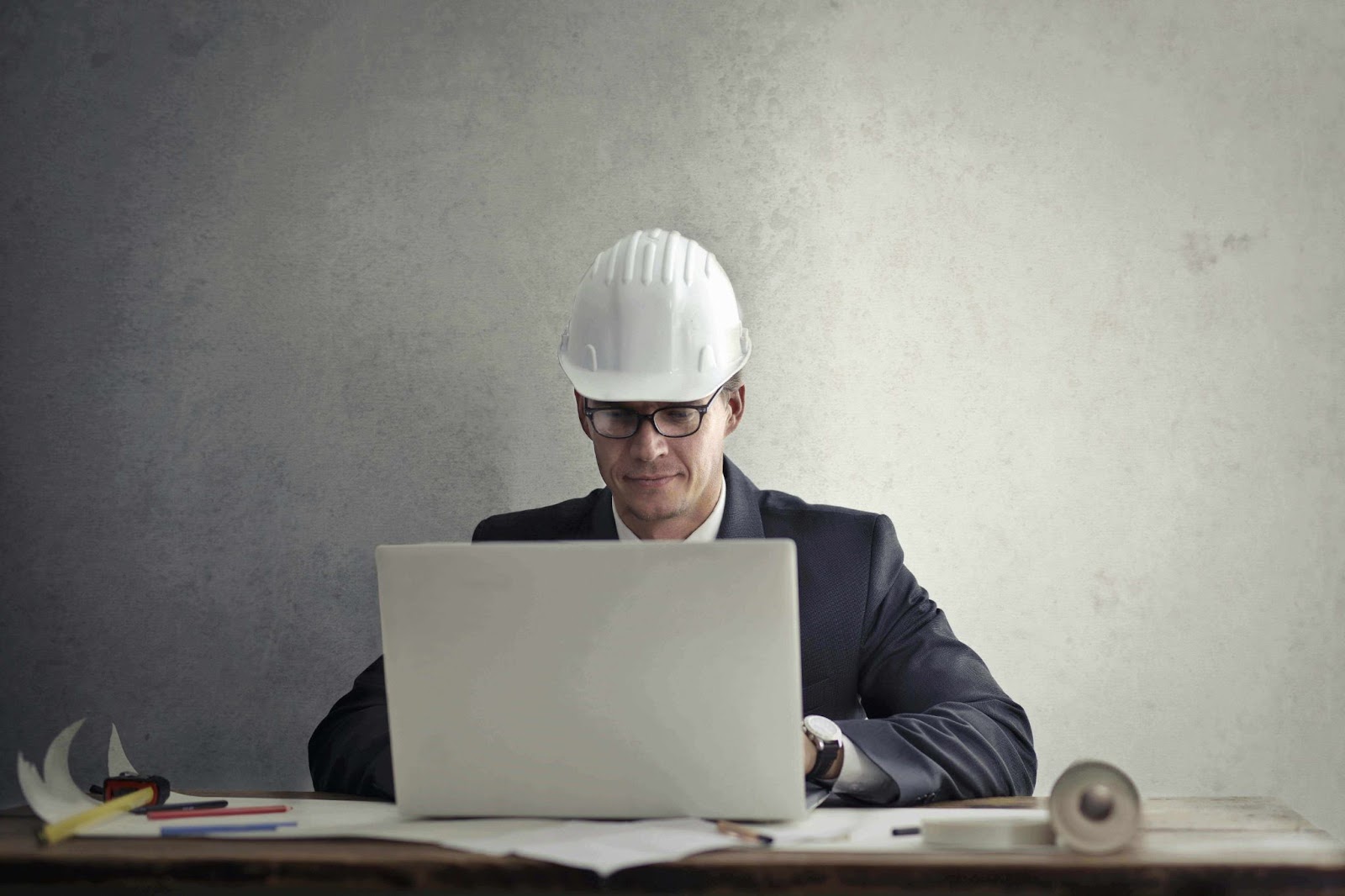 A BIM  specialist working in an office 