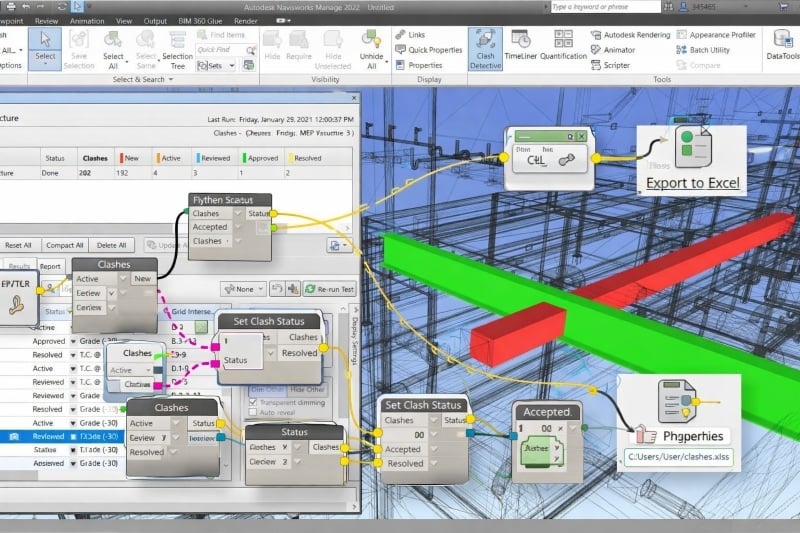 A BIM automation workflow using Dynamo and Revit.