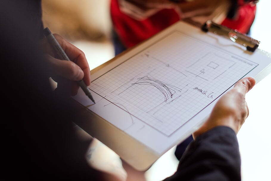 A Baseline Engineering Corporation_structural engineer making a rough draft for a project