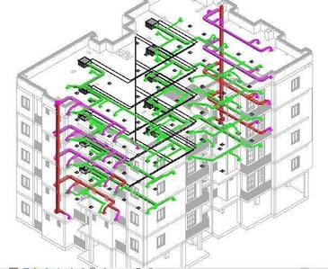 A Revit MEP 3D Model