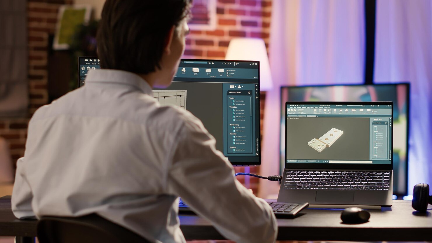 A design technology specialist generating an for a project.