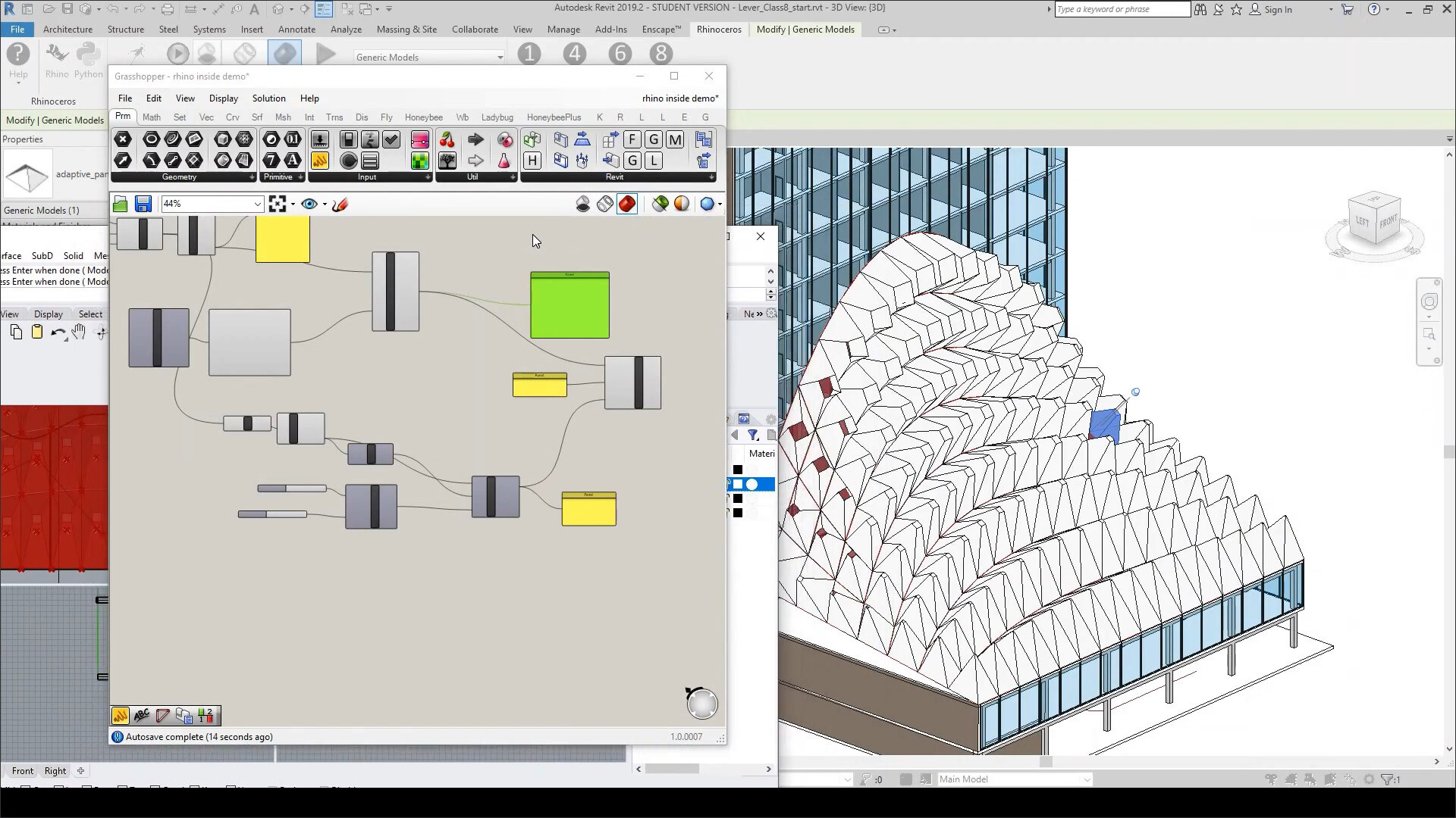 A model created on Rhino.Inside