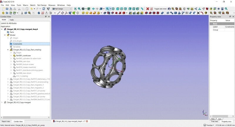 A parametric solid model of an AeroMotor