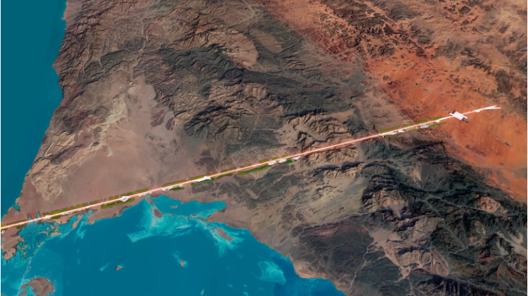 A picture of the The Line Project in the UAE