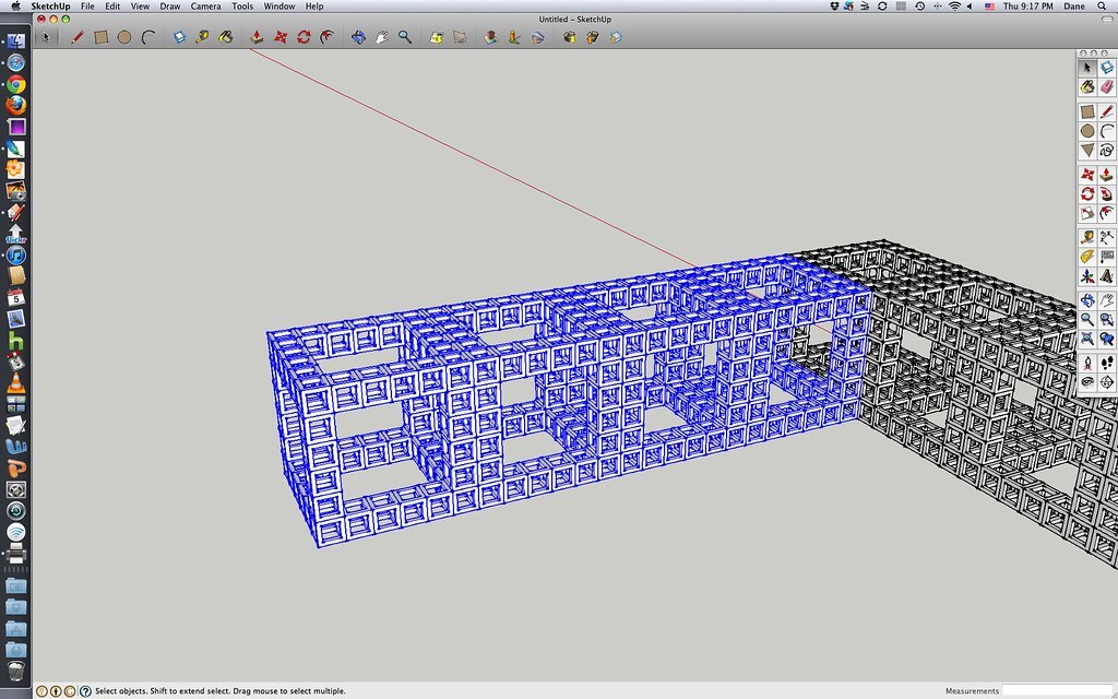 A screenshot of a SketchUp 3D model interface.