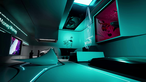 A virtual gallery design in the Metaverse proposed by Zaha Hadid Architects