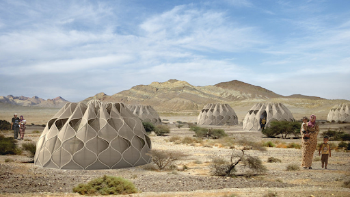  Abeer Seikaly’s parametric structures in the middle of a desert