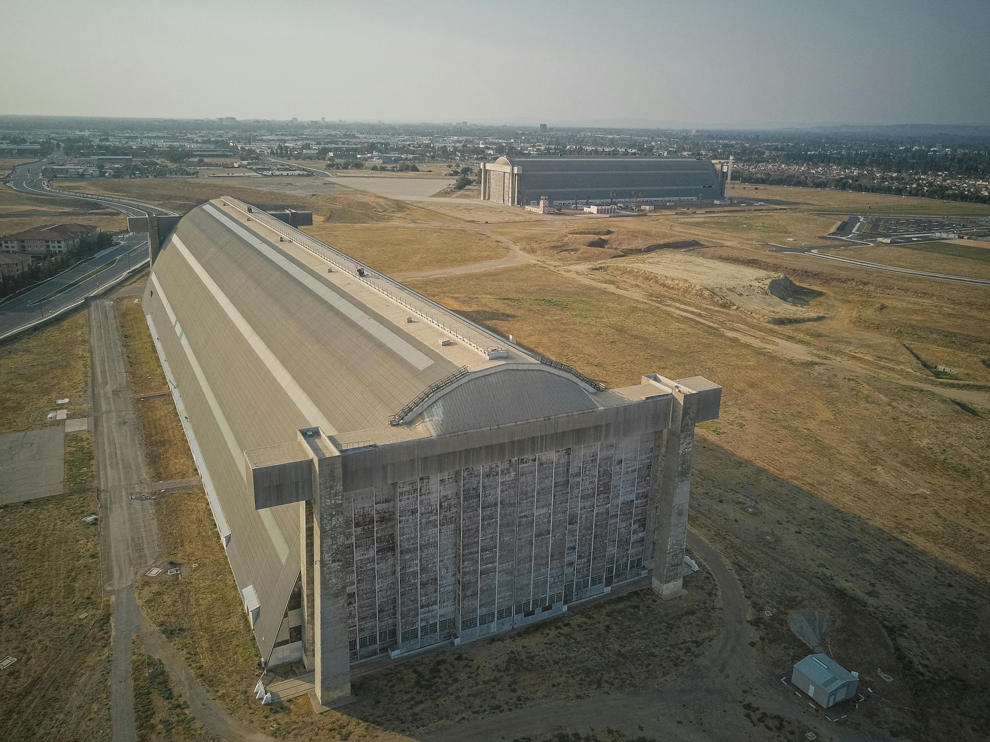 Aerial view of structural engineering marvel