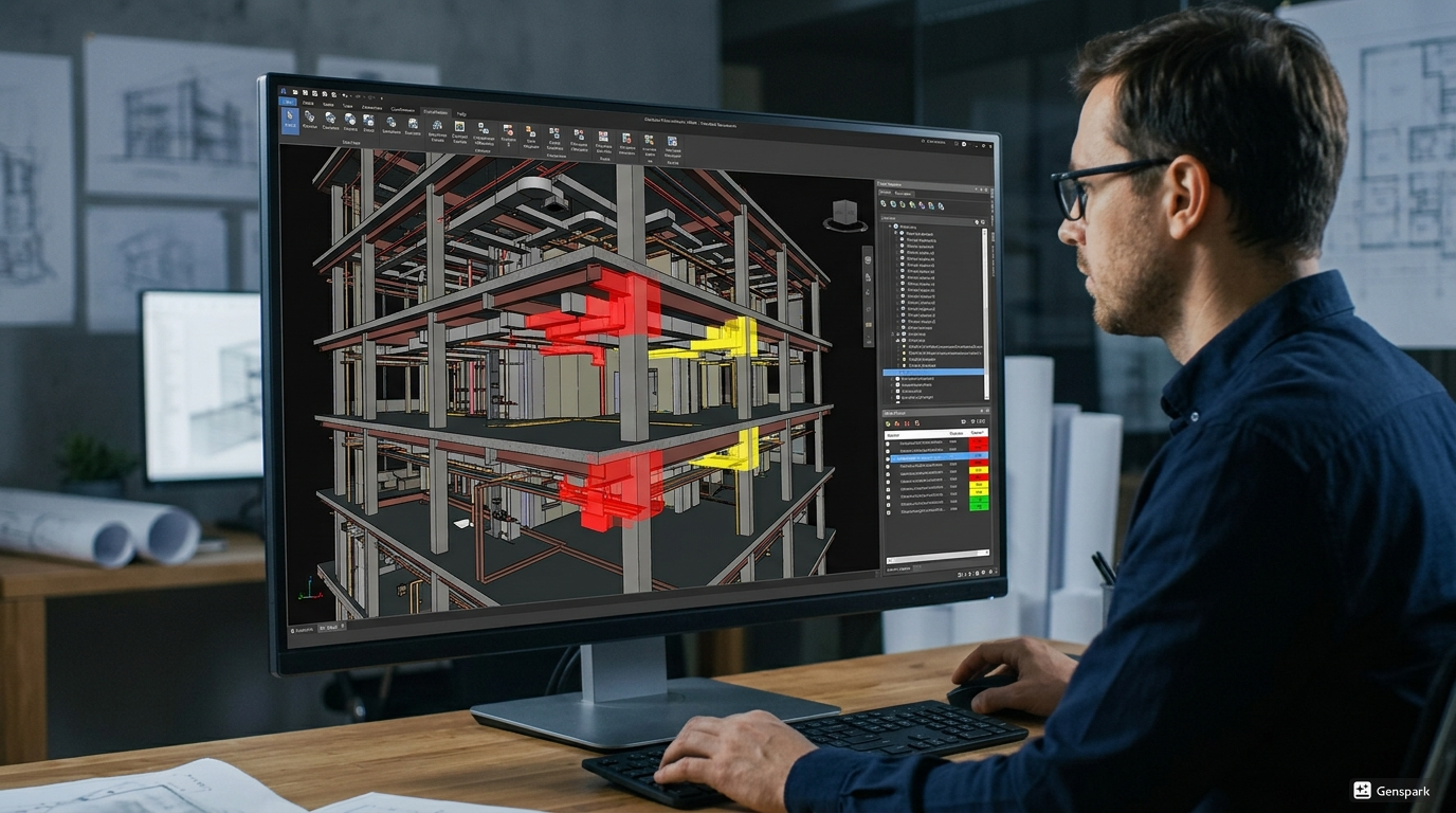 An Architect working on a design on ACC.