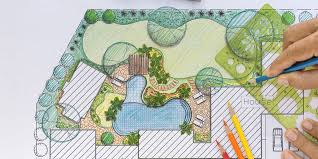 An architect designing landscape architecture