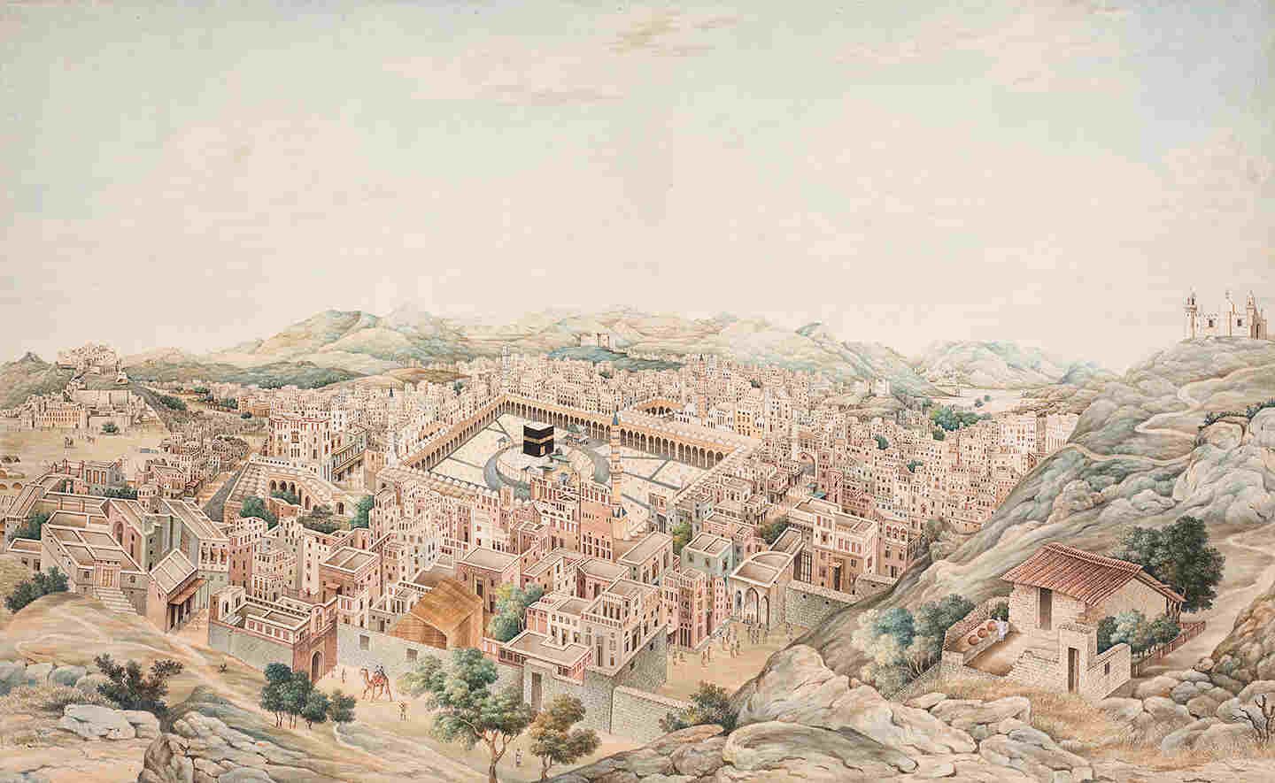 An illustration of the city of Makkah (Mecca)