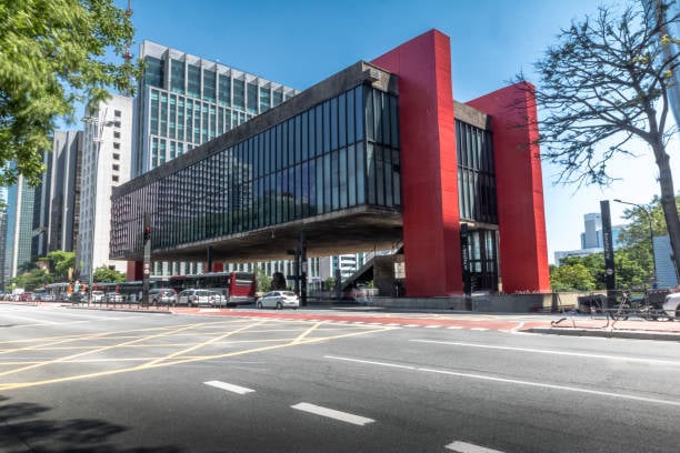 An image of the unique São Paulo Museum of Art, one of the famous museums in Brazil