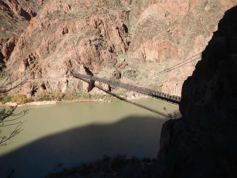 An image showing Black Suspension Bridge in Grand Canyon National Park.