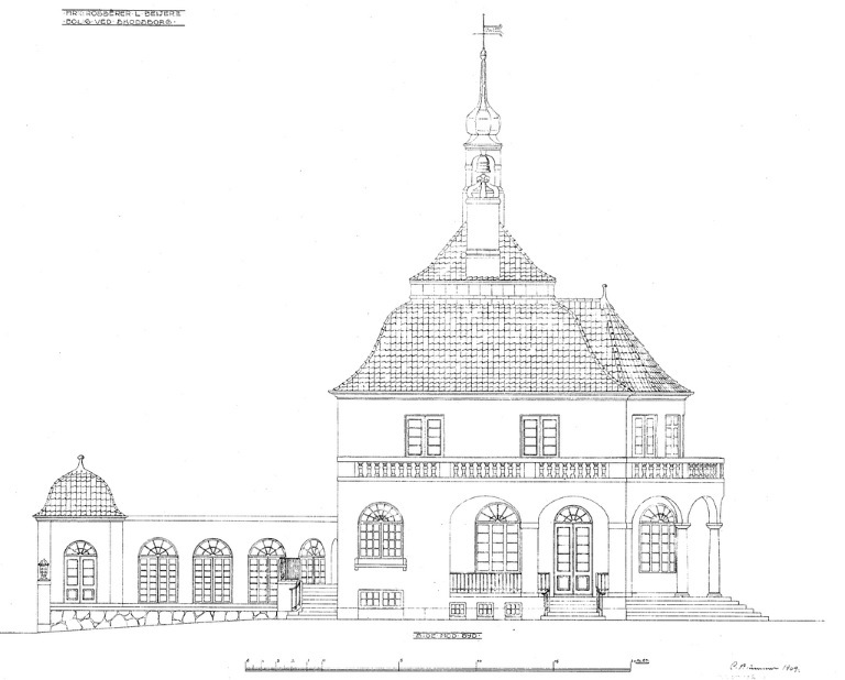An image showing an architectural concept drawing used to study building form and spatial ideas