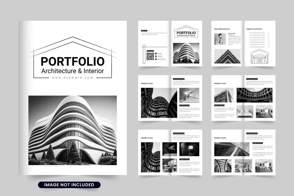 An image showing an example of an architectural portfolio that is one of the best portfolio for architects