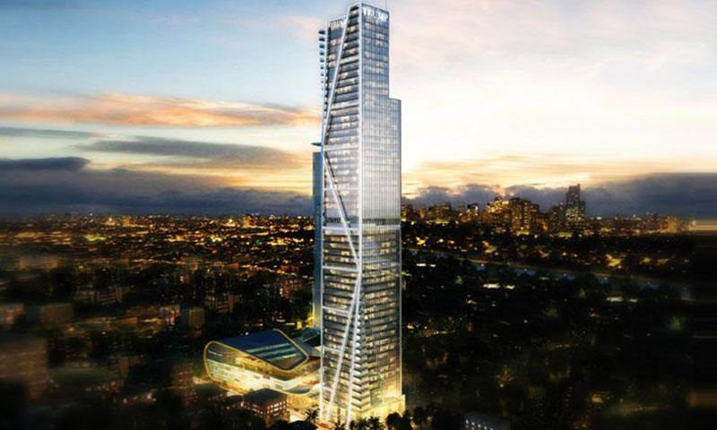 An image showing the 57-story Trump Tower which is located in Manila in the Philippines
