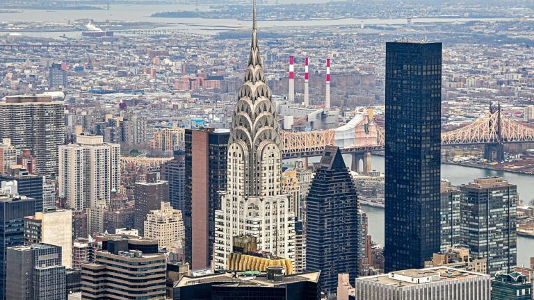 An image showing the exterior of the Chrysler Building which is situated in New York City