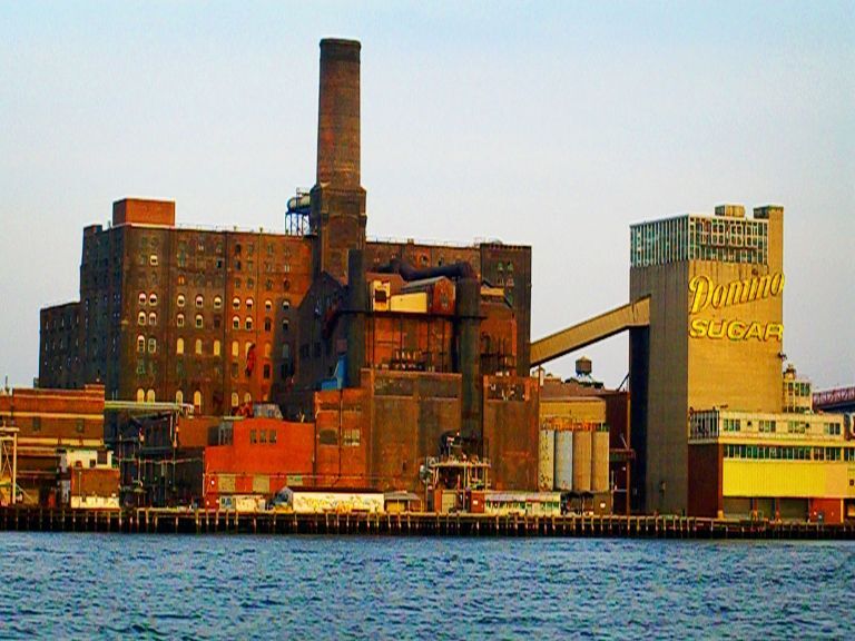 An image showing the glass vault structure added to the historic Domino Sugar Refinery building