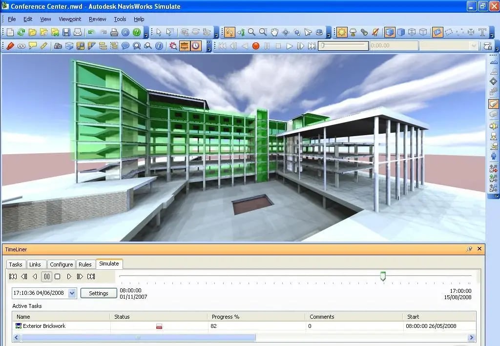 Application of Navisworks for a construction project