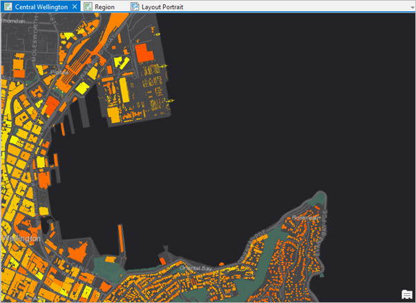 ArcGIS model showing a project