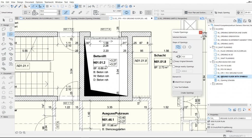 ArchiCAD Tool interface