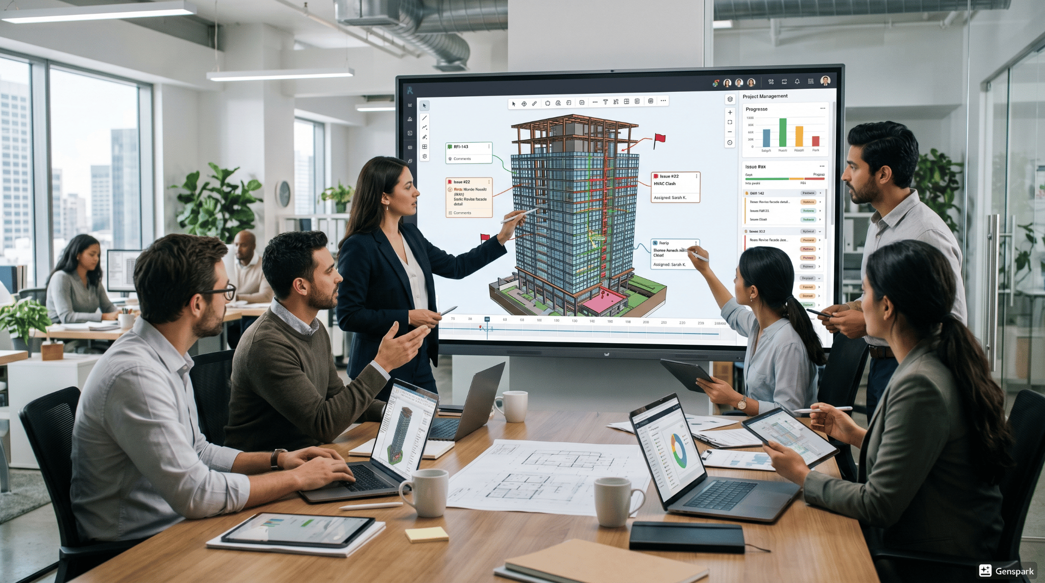 Architects analysing an Autodesk Design.