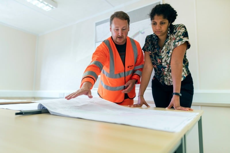 Architects and engineers discussing a project