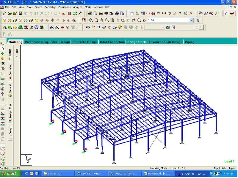 Architectural design on a computer screen.