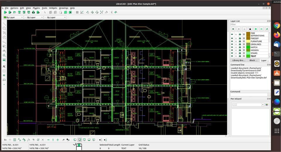 Architectural floor plan drawing in Navisworks