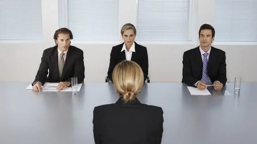 Aspiring professional giving interview for the AEC industry role