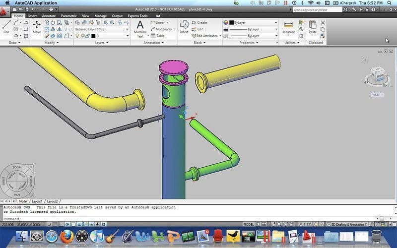 AutoCAD 3D pipe design