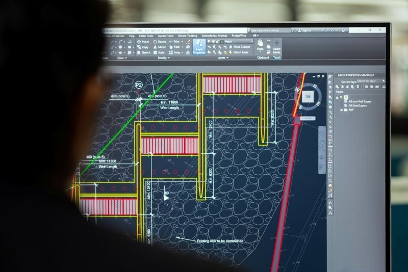 AutoCAD civil design interface