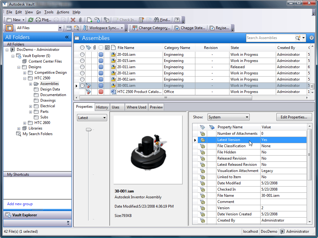Autodesk interface managing MEP project files.